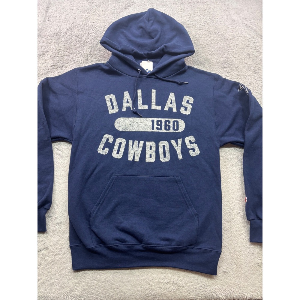 Champion Dallas Cowboys NFL Hoodie Navy Blue 1960‎ Graphic Mens Small NWT